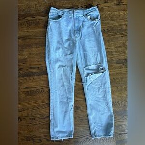 Abercrombie light wash 90s straight ultra high rise jeans